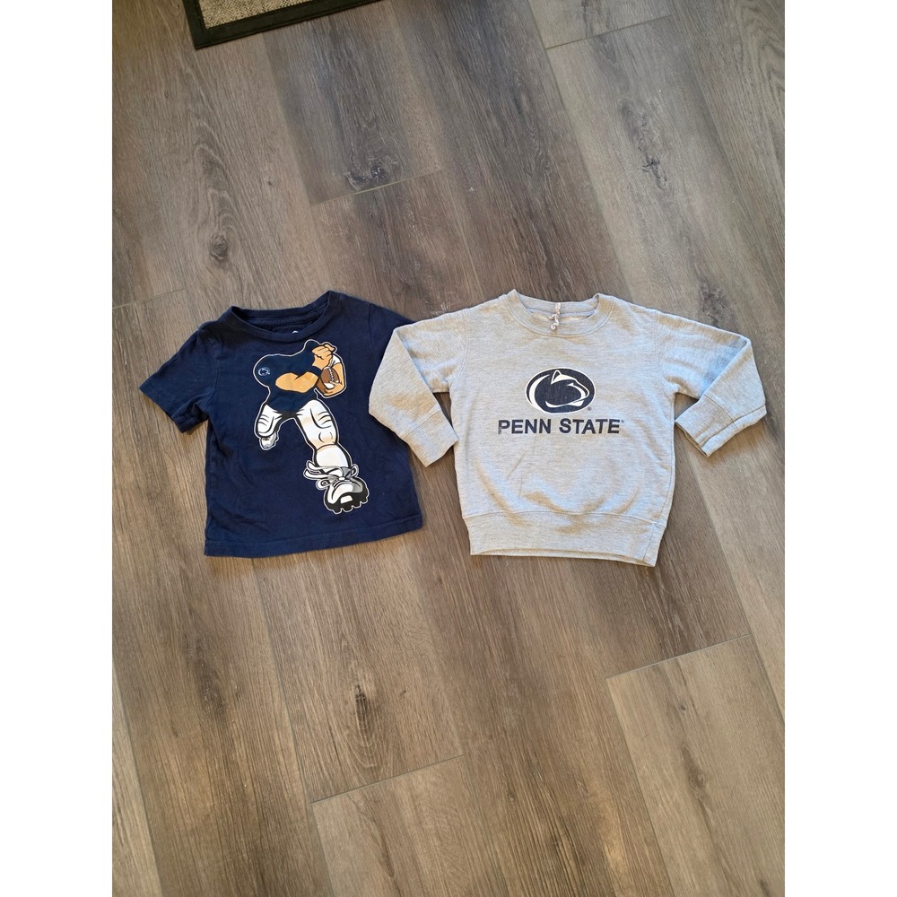 Penn State Boys Size 2T Sweatshirt T-Shirt Bundle Football Sports Athleisure
